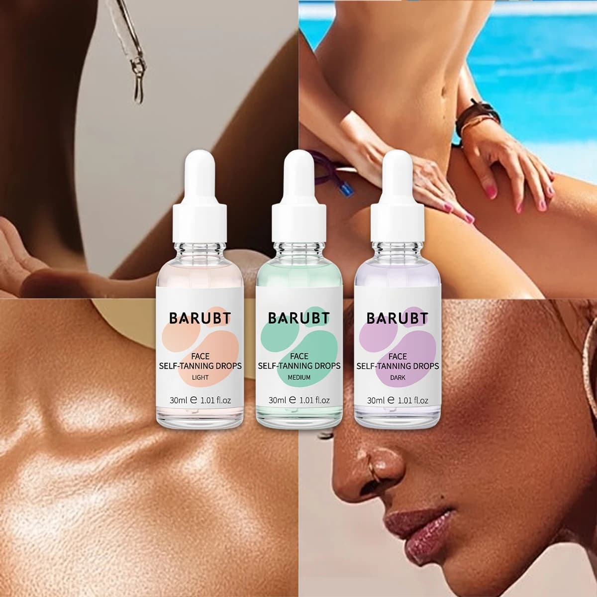 Olio essenziale abbronzante BARUBT, olio essenziale per l'abbronzatura, aiuto per l'abbronzatura all'aperto in spiaggia