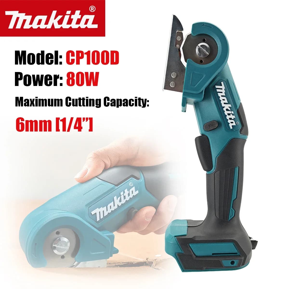 Makita Cordless Handheld Carpet Cutter CP100 Multi-Functional Pruner Round Knife Cloth Cutting Tool No Battery Included
