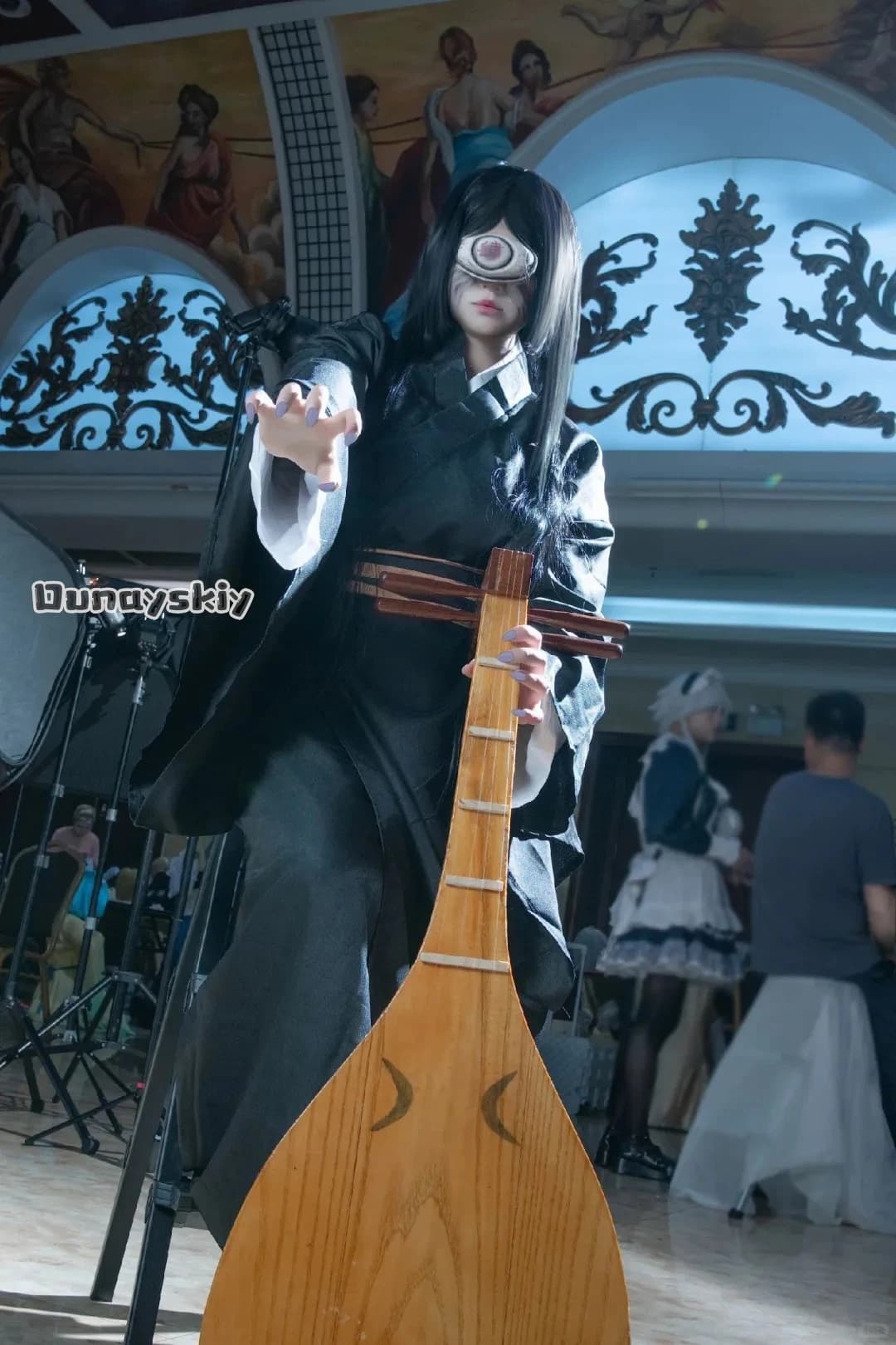Nakime Otokawa Cosplay Costume{Kisekiya}Slayer Anime Demon Suit Uniform Japanese Belt Kimono Uniform Halloween Party