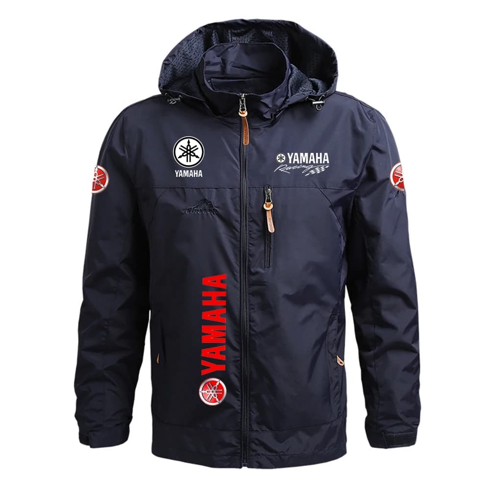 Nuova giacca antivento calda multicolore alla moda stampata da uomo Yamaha per l'autunno e l'inverno 2025