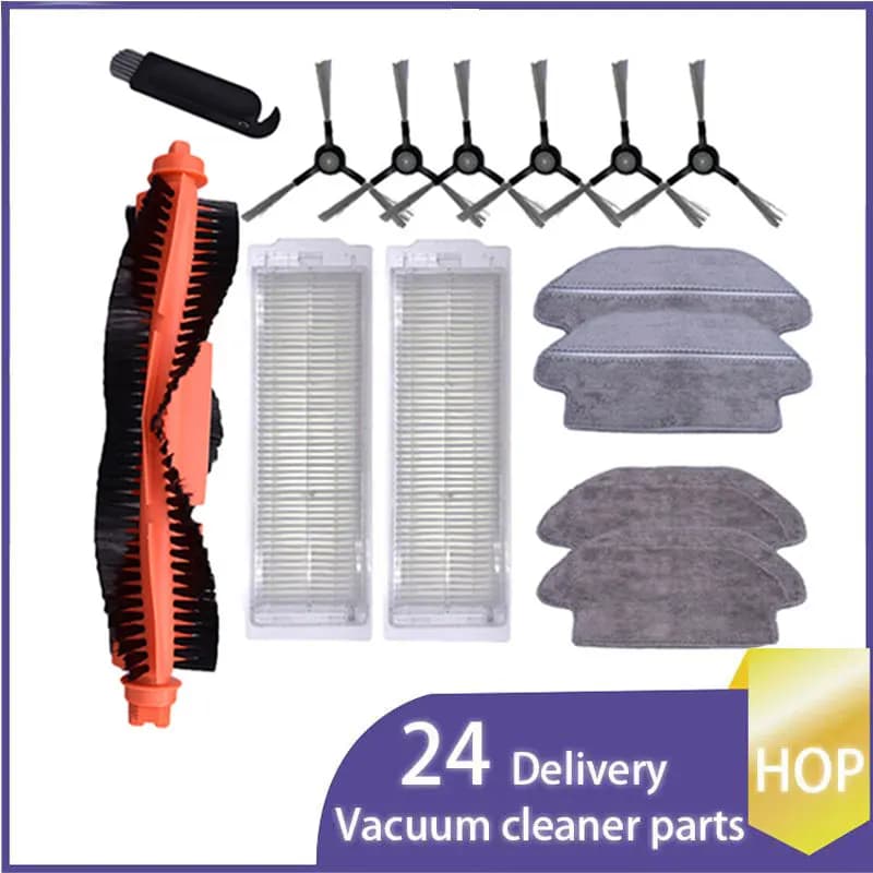 Spazzola principale Filtro Hepa Spazzola laterale Panno per mop per xiaomi STYJ02YM Mi Mop Pro Conga 3490 Viomi V2 PRO V3 SE V-RVCLM21B 3C B106CN