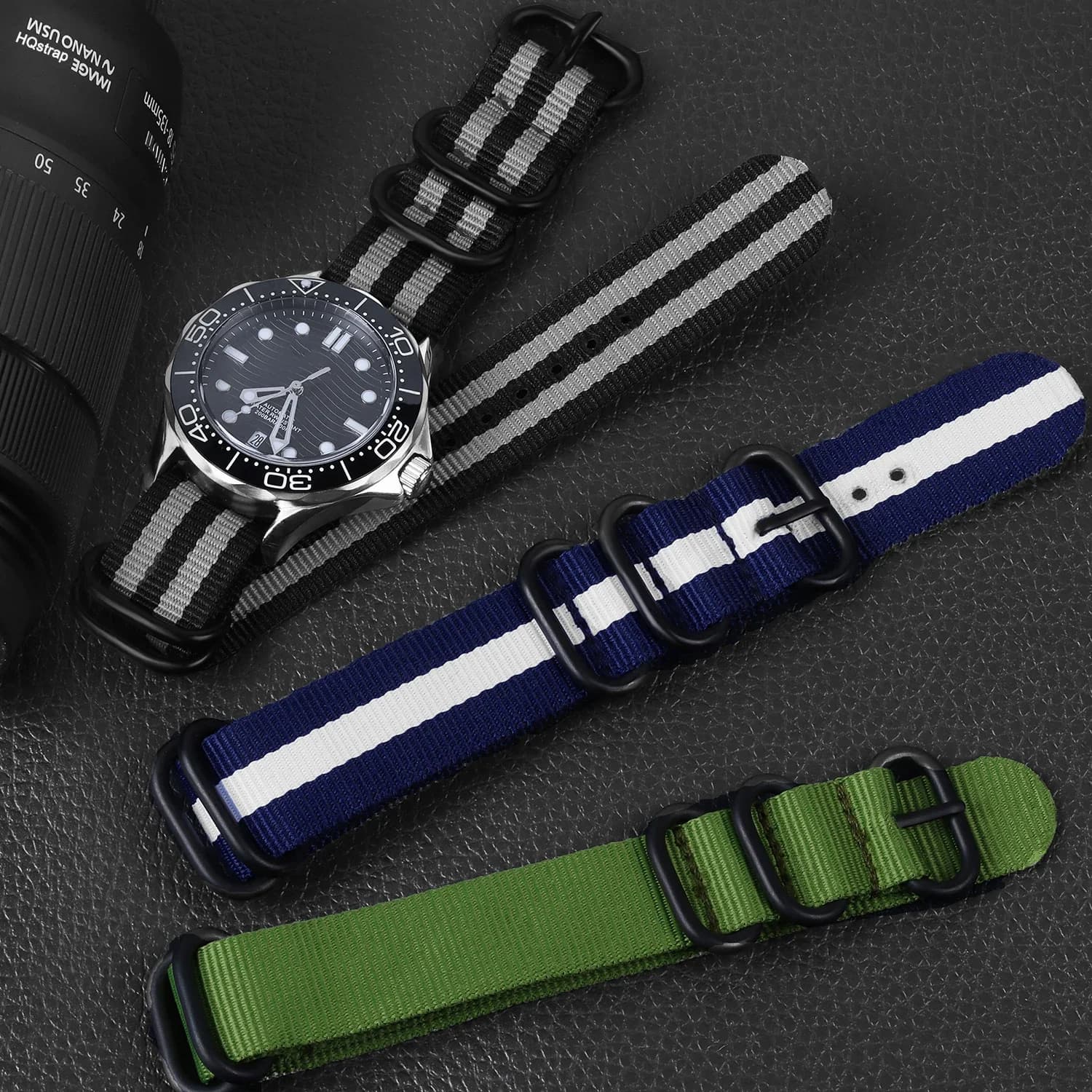 Cinturino per orologio in tessuto di tela 18mm 20mm 22mm Nylon per bracciale Seiko per cintura di ruolo uomo donna accessori per cinturino di ricambio universale