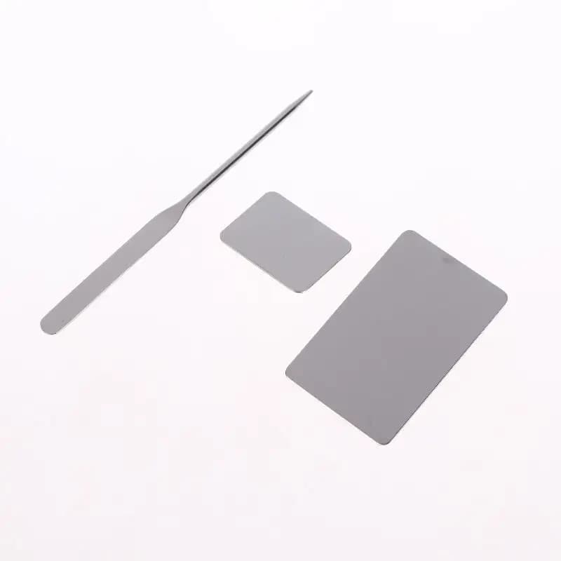 Set of 2 High Quality Stainless Steel Trims, Reusable for Lipstick and Background, Mixing Custom Colors
