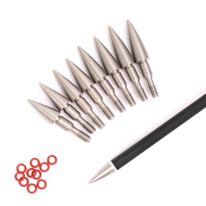 12 pezzi ID6.2mm punta di freccia 70/80/90/100/125/150/175 punte di freccia per tiro con l'arco punte di freccia accessori