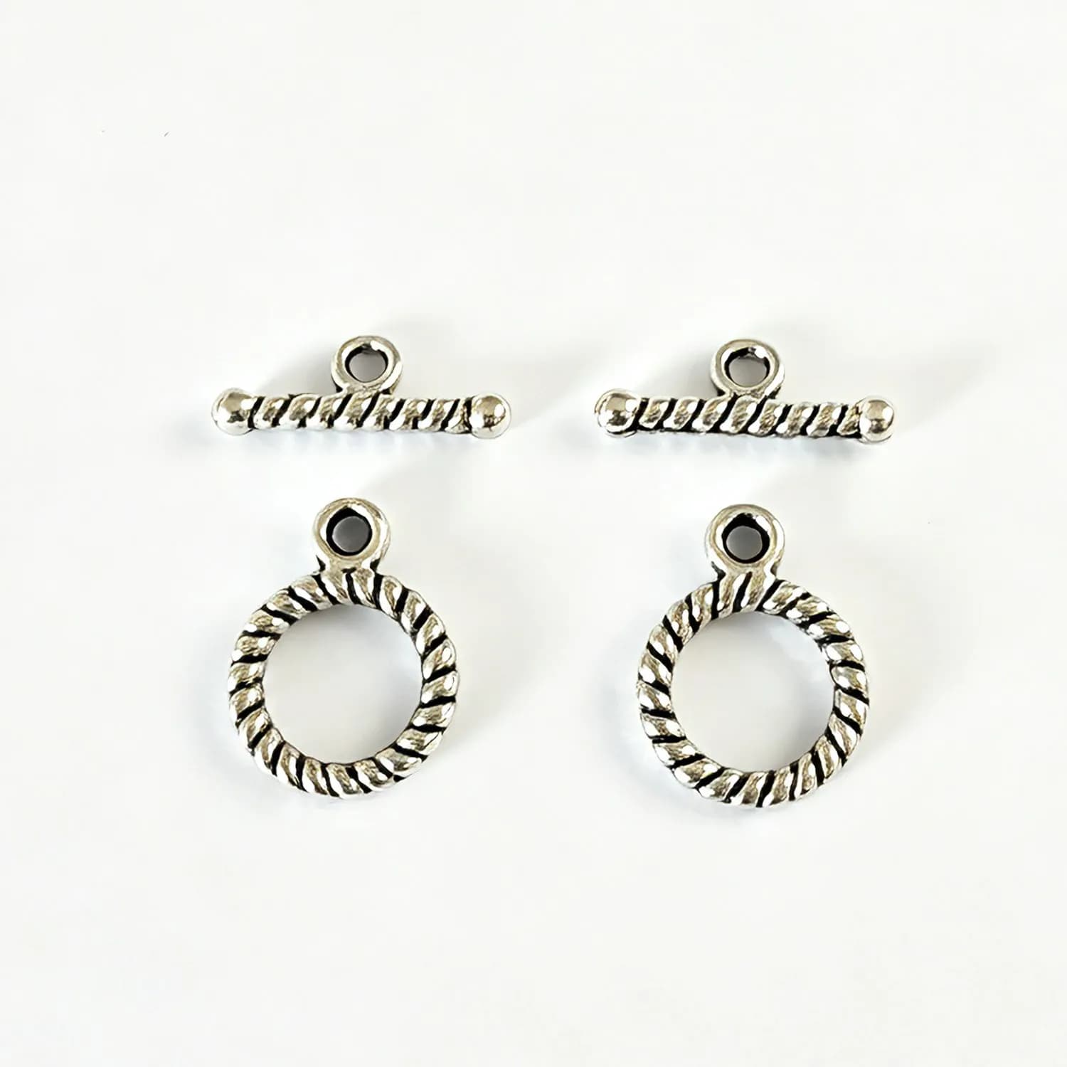 30sets Ring:10.3mm Bar:14mm Hole:1.8mm Round Toggle Clasps for DIY Jewelry Making H2868
