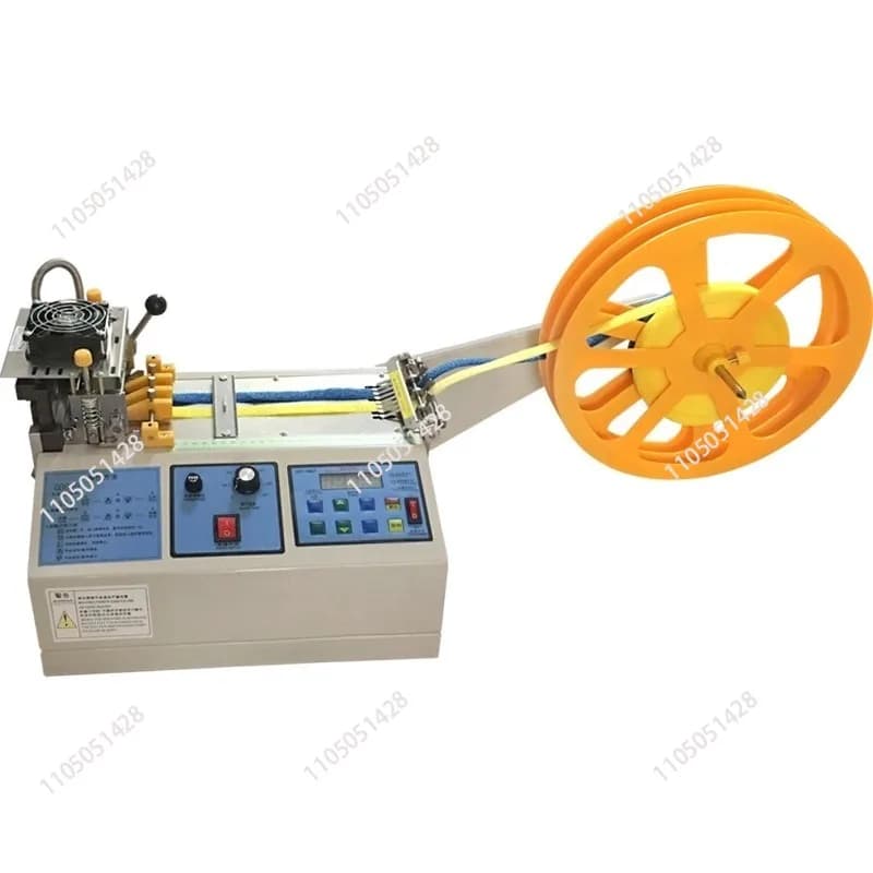 Tagliatrice automatica del nastro per computer, calda e fredda, tessitura, taglio delle cerniere, punzonatura dei lacci delle scarpe, velcro arrotondato