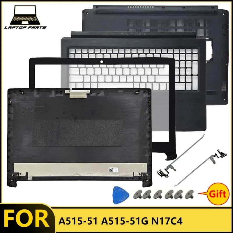 NEW For A515-51 A515-51G N17C4 Laptop LCD Back Cover Front Bezel Palmrest Case Replacement hinges top Cover