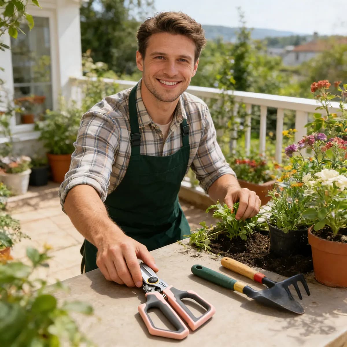 Forbici da Giardino in Acciaio Inossidabile, Cesoie Professionali per Fiori con Impugnatura Comoda, Nuove Forbici da Potatura