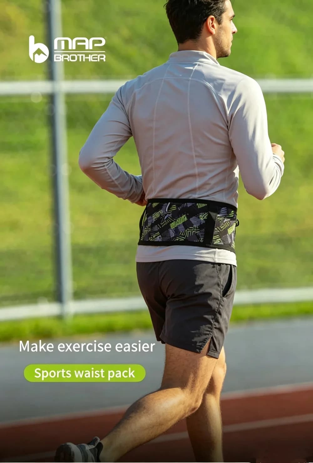 Map Brother Woven Elastic Sports Waist Bag Pack Running Race Number Belt for Triathlon Marathon Cycling Mountaineering Bag W1001