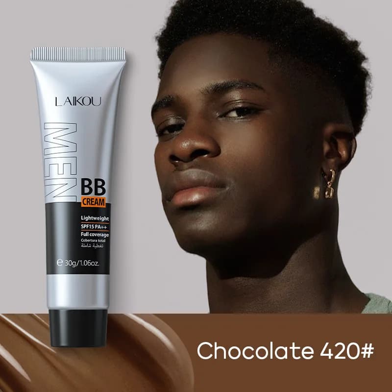 BB Cream for Men SPF15 PA++ Cover Total Long Lifetime Waterproof Corrector for Men Bottom Liquid in 4 Colors for a Unique Gift for a Date