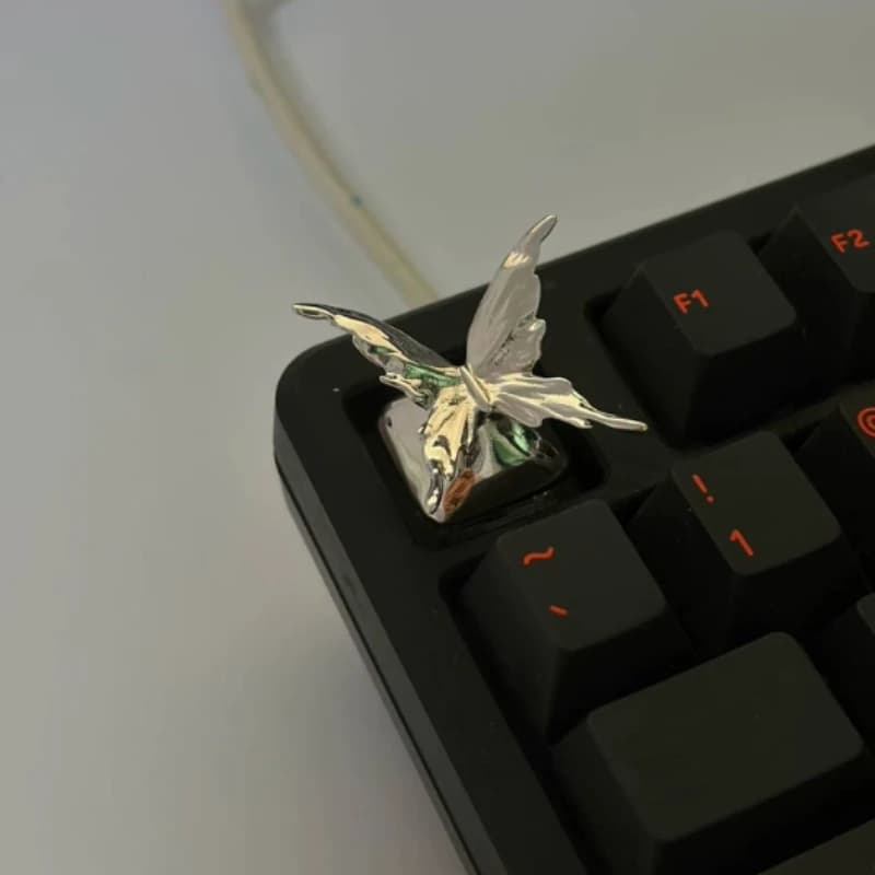 Original Butterfly Keycap Customized Metal Material Handmade Keycaps Mechanical Keyboard ESC Gift Jewelry Grade Key Caps