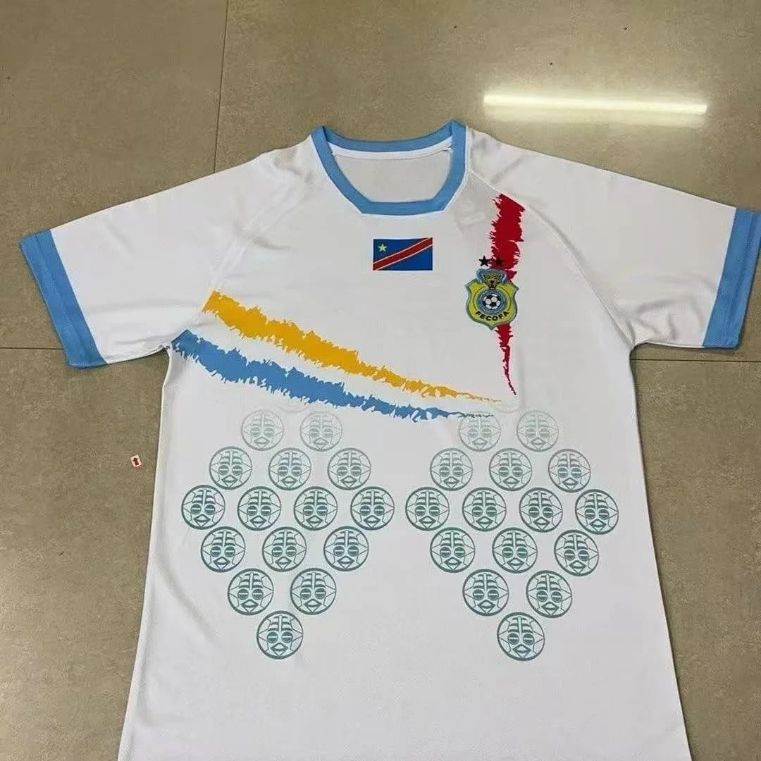 Trasferta sweater from the Congo National Team 25-26, Corta sleeve, Non-Popular Thai version, Football Jersey for Camp Training