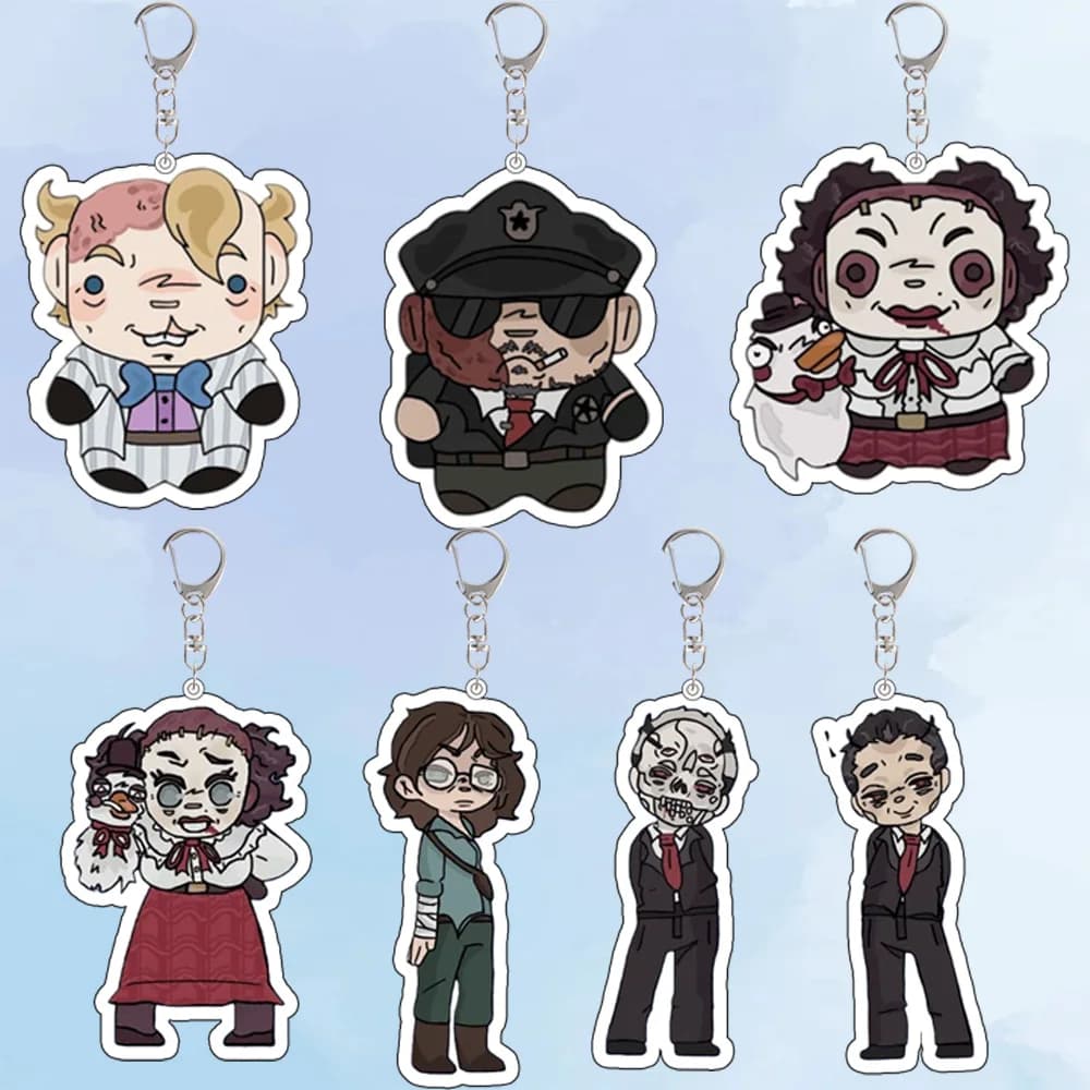 Portachiavi in acrilico versione Q dei personaggi del gioco Outlast: Miles Upshur, Trager, Chris Walker, Eddie Gluskin, The Twins - Ciondolo per zaino, regalo per festival