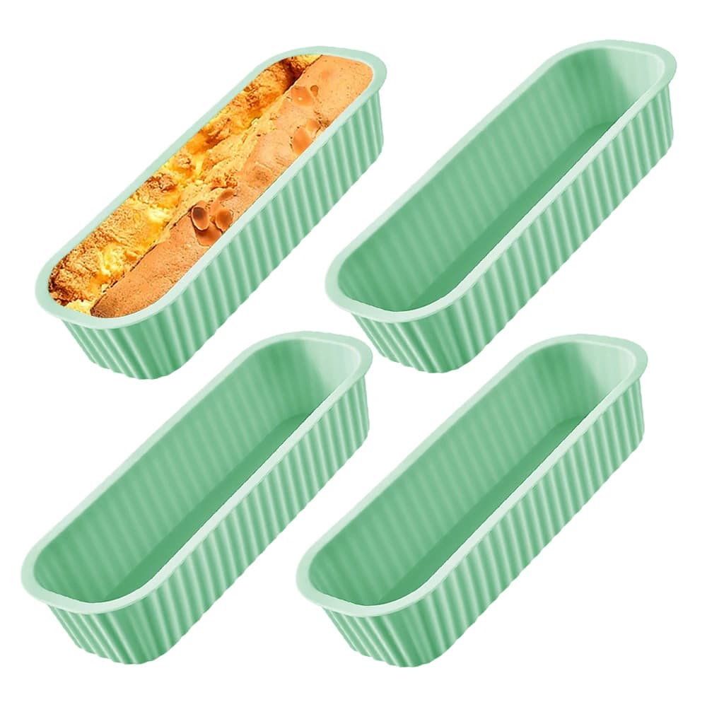 1/4 pezzi mini teglie rettangolari in silicone per pane tostato stampi per torte teglie per torte antiaderenti stampo per brownie strumento per pasticceria