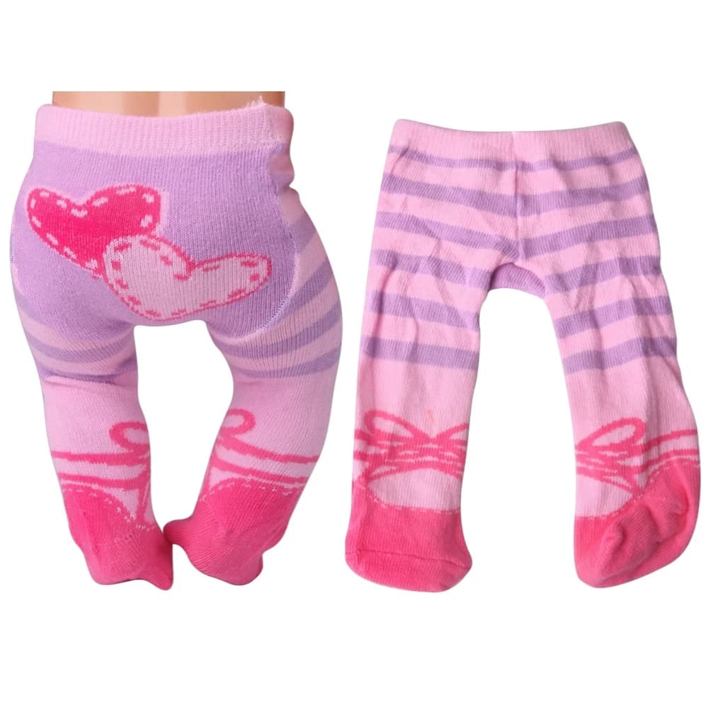 Zhexitoy Leggings per bambole Baby Born, abiti quotidiani, accessori per bambole da 17-18 pollici e bambole reborn da 43 cm, giocattoli per ragazze