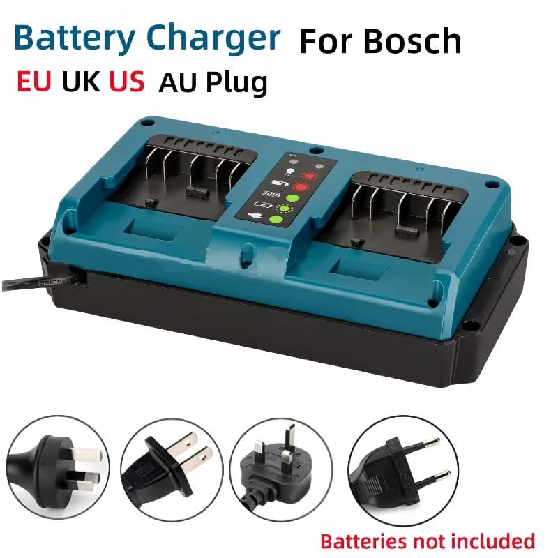 Portable 1.5A dual port battery fast charger for Bosch 14.4V 18V lithium battery, for BAT609 BAT609G BAT618,BAT618G BAT614
