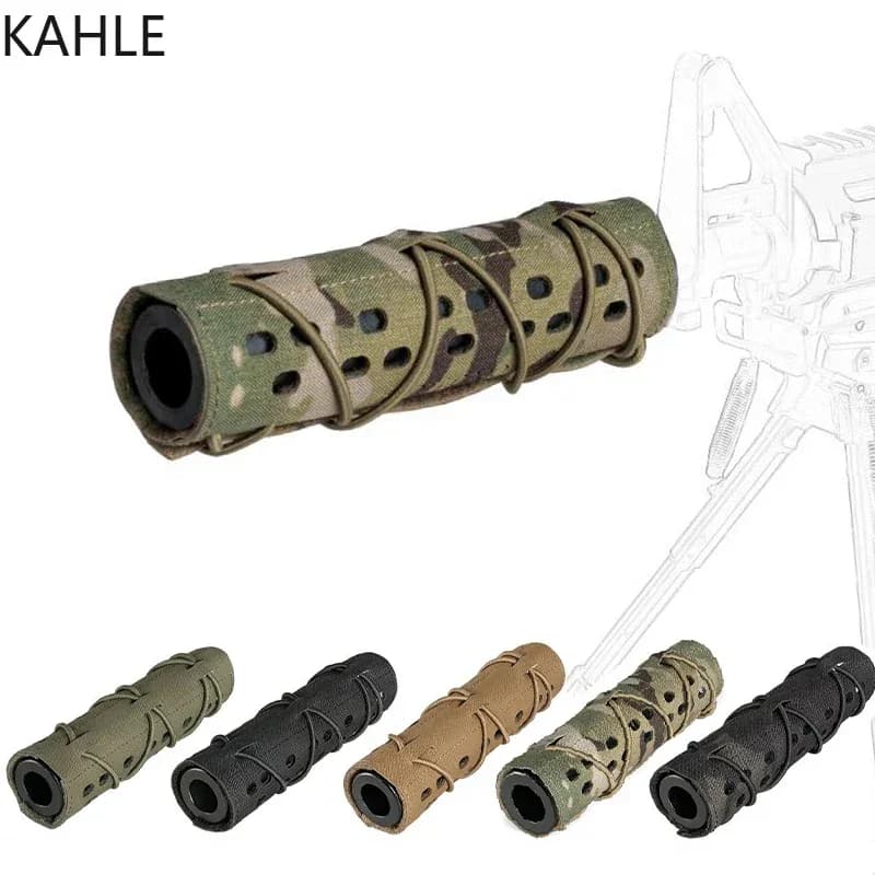 Tactical Suppressor Cover 7'' Laser Cut 18CM noise elimination Heat Shield Sleeve airsoft suppressor cover Hunting Accessories