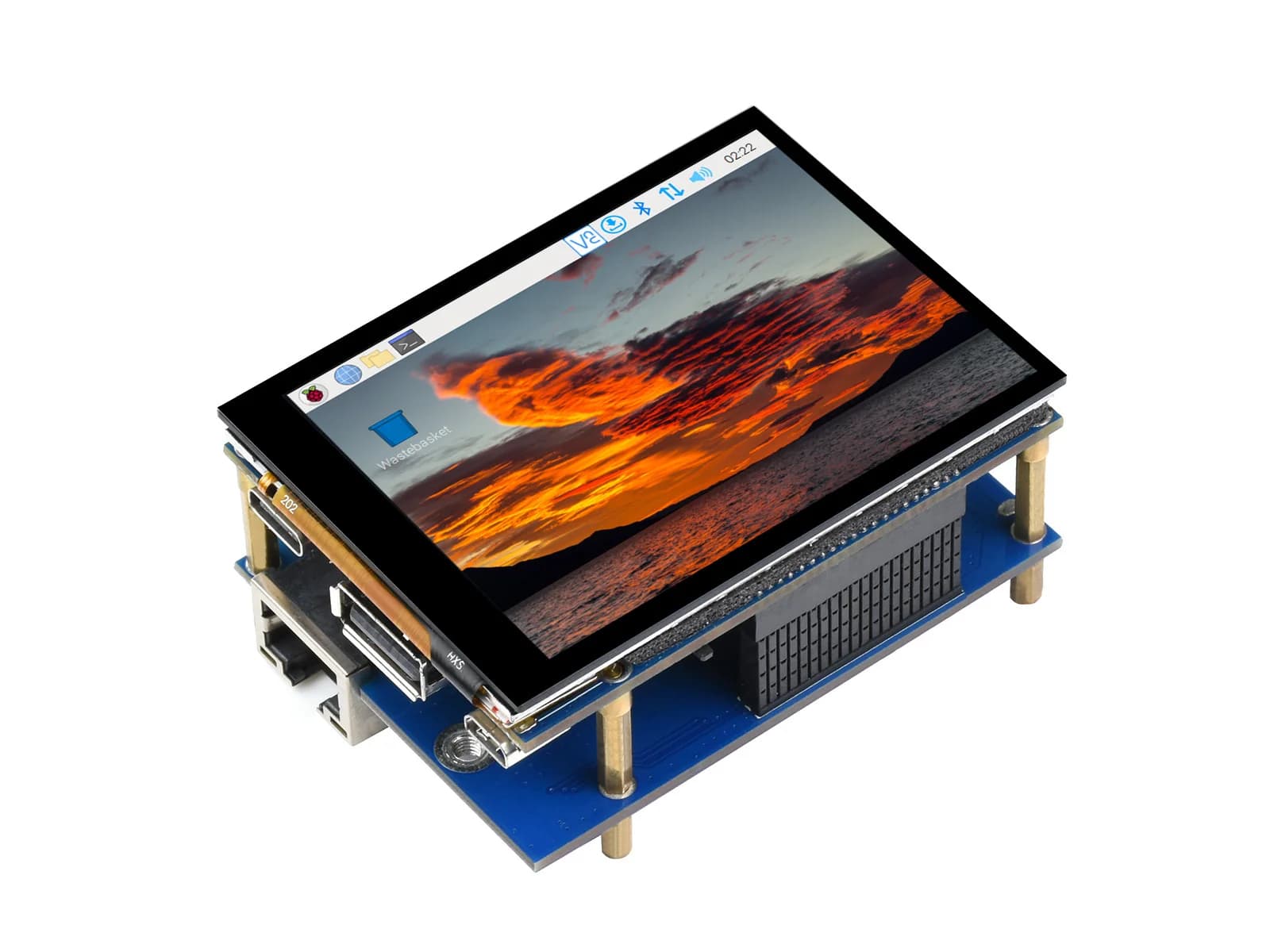 2.8 inch touch screen expansion for Raspberry Pi 4 processing module, optical gluing display, Gigabit Ethernet, USB 2.0