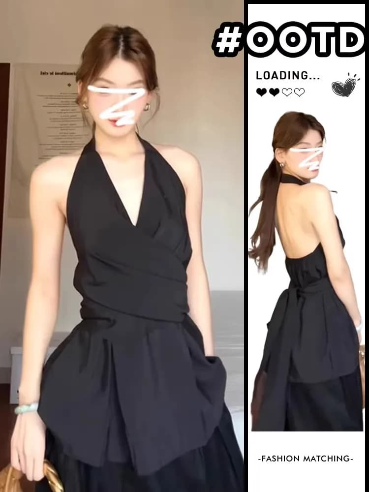Nuovo Top Estivo da Donna con Scollo a V, Cintura Modellante, Stile Business Casual, Tinta Unita