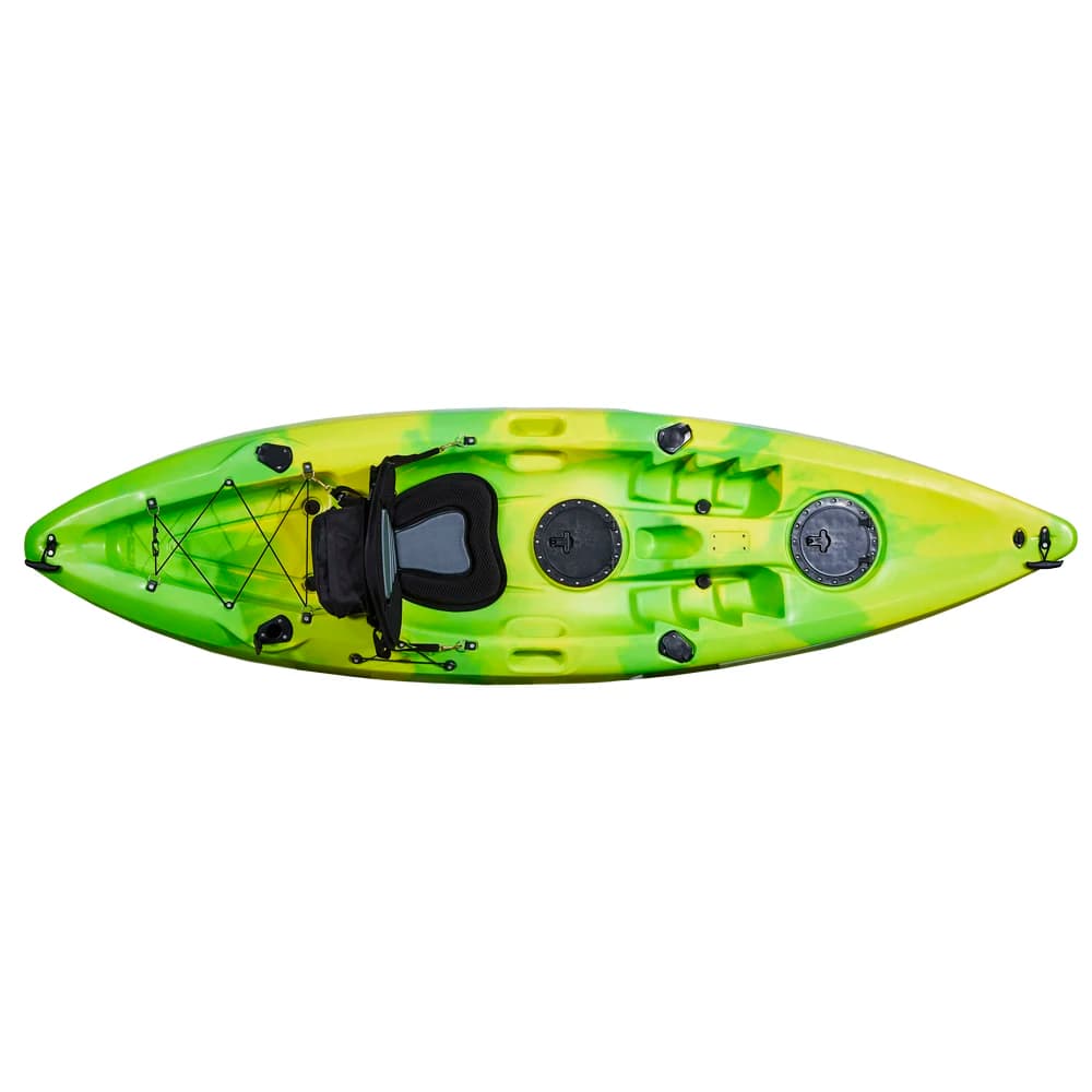 Kayak da Pesca Personalizzato in Plastica da 2,9 Metri per Una Persona con Pagaia, Piccolo Kayak da Pesca Monoposto