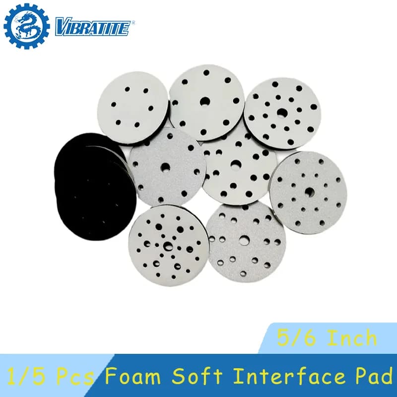5/6 inch Soft Foam Interface Pad Hook Sponge Bearing Buffer Pad 1/5 Pz for Grinding Disc Polishing Abrasive Tools