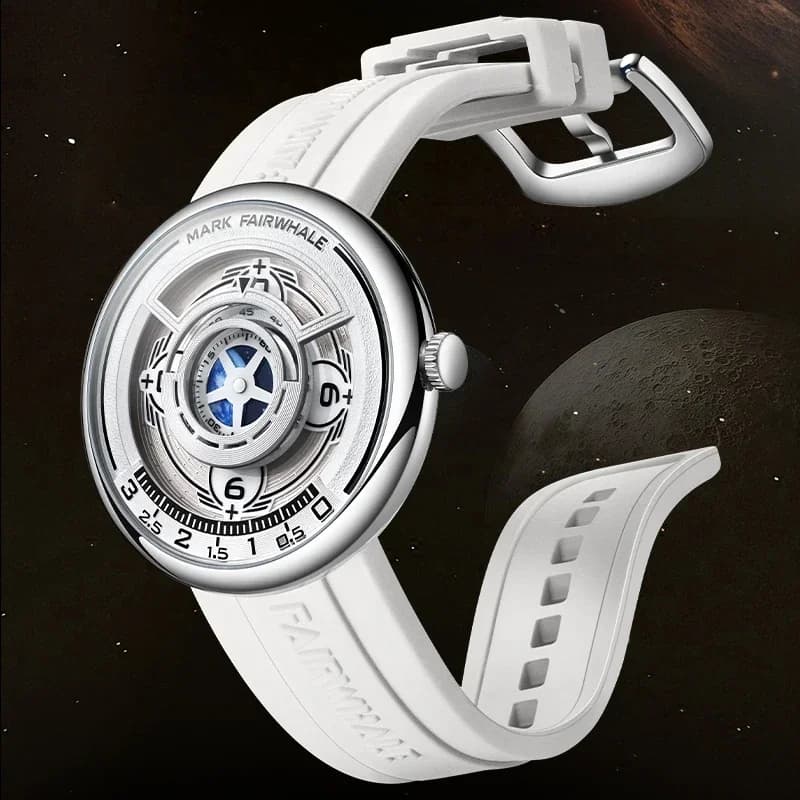 Mark Fairwhale 5990 Earth Quartz Men's Watch Fashion Trend Silicone Strap Luminous Waterproof Watches for Men Reloj Hombre