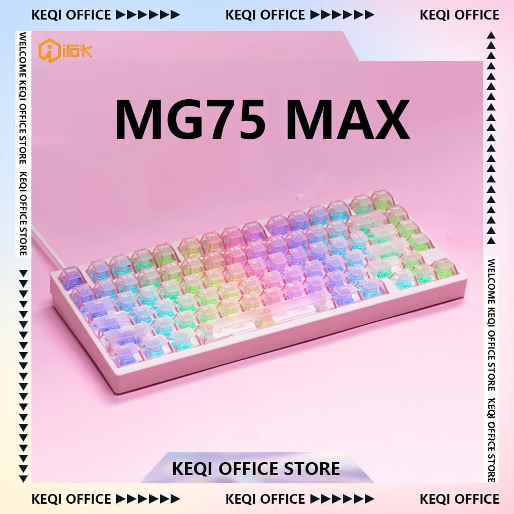 Tastiera Meccanica IROK MG75 PRO/MAX MG75V2 con Switch Magnetici, RGB, Hot Swap, Struttura in Alluminio a Smontaggio Rapido, Personalizzabile, Regalo per PC