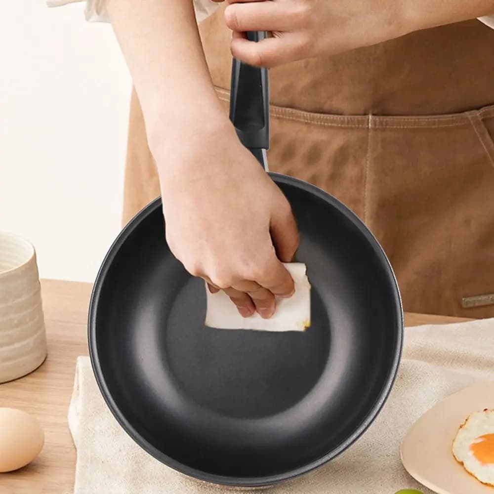 Padella Mini per Omelette, Antiadherent in Ferro, per Pancake e Uova, con Manico Lungo, Utensile di Cucina