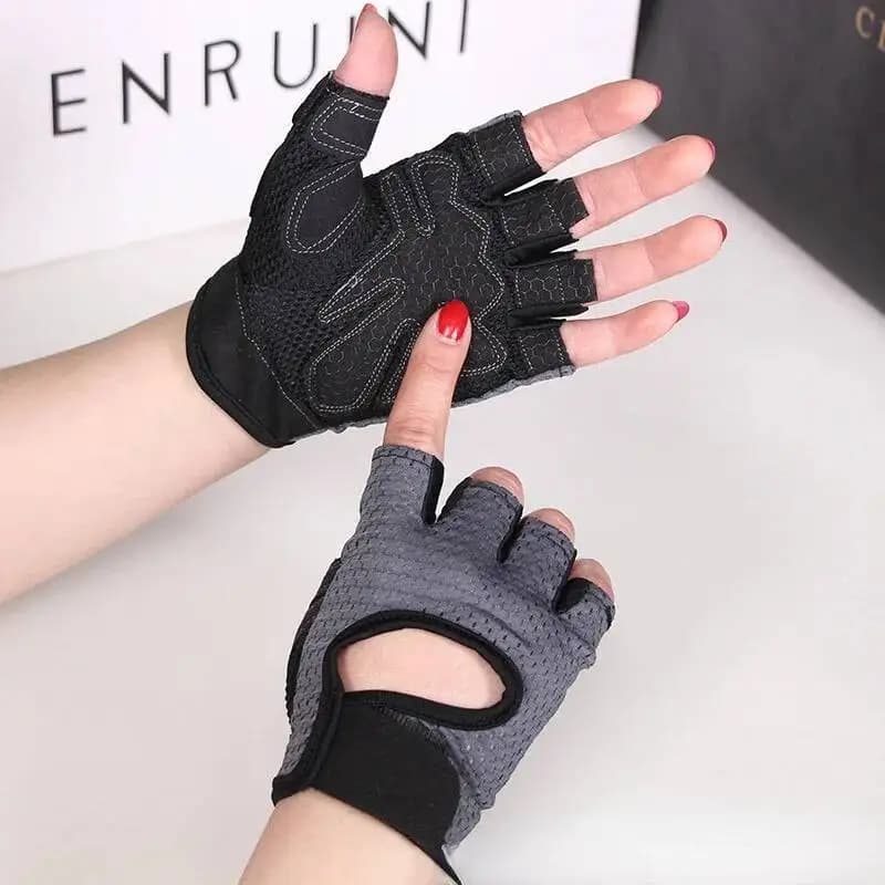 Women's Weight Lift Fiess Gym Half Fin Breathable Gel Pad Bodybuilding Training Manubri Gloves