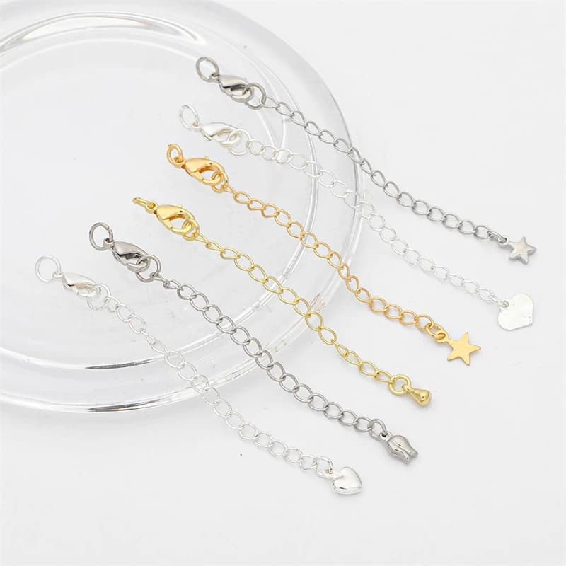 1/5 pz 75mm Estensione In Metallo Catene di Coda Estese con Aragosta Catenacci Connettore FAI DA TE Braccialetti Collane Creazione di Gioielli Risultati