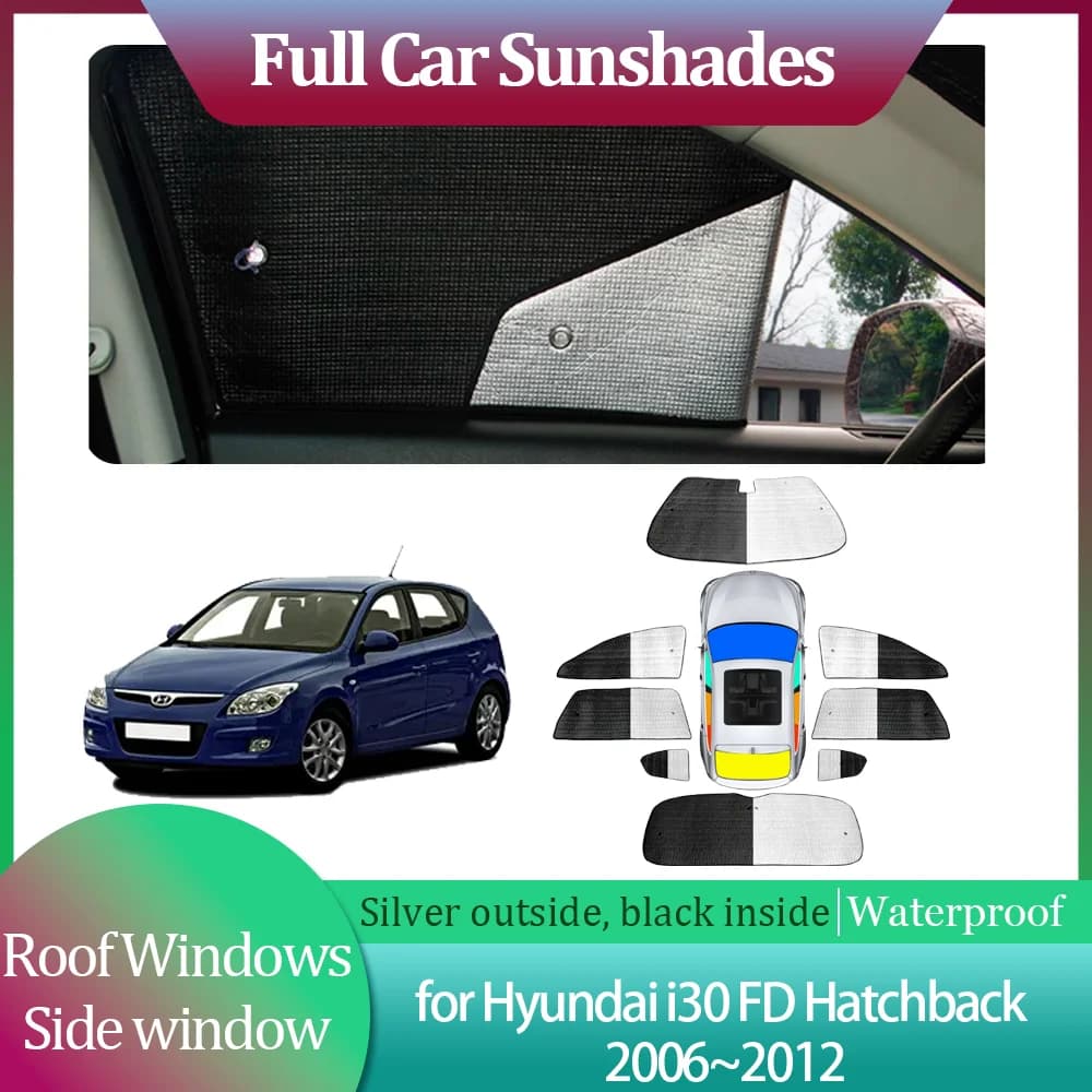 Auto Parasole per Hyundai i30 FD Hatchback 2006 ~ 2012 2007 2008 2009 2010 2011 Lato Parabrezza Tenda Tetto Finestre Visiera Parasole Tetto Apribile Copertura Accessori