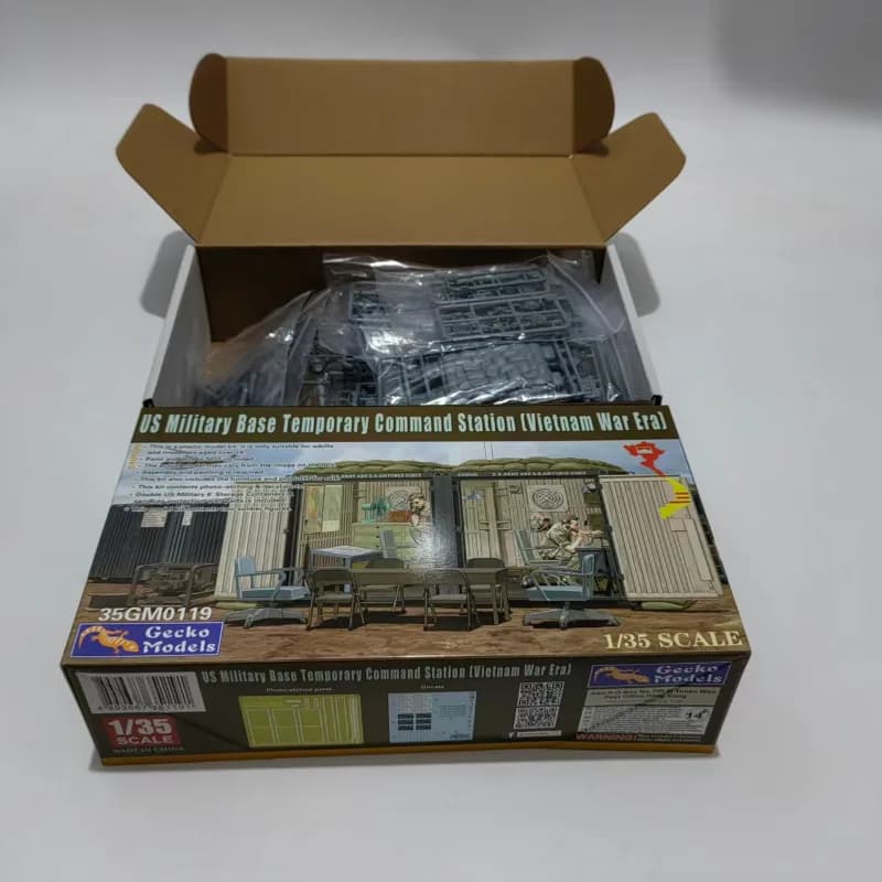 Gecko 1/35 Stazione di comando temporaneo base militare (Ero della guerra del Vietnam) Kit 35GM0119 Kit modello in plastica assemblato