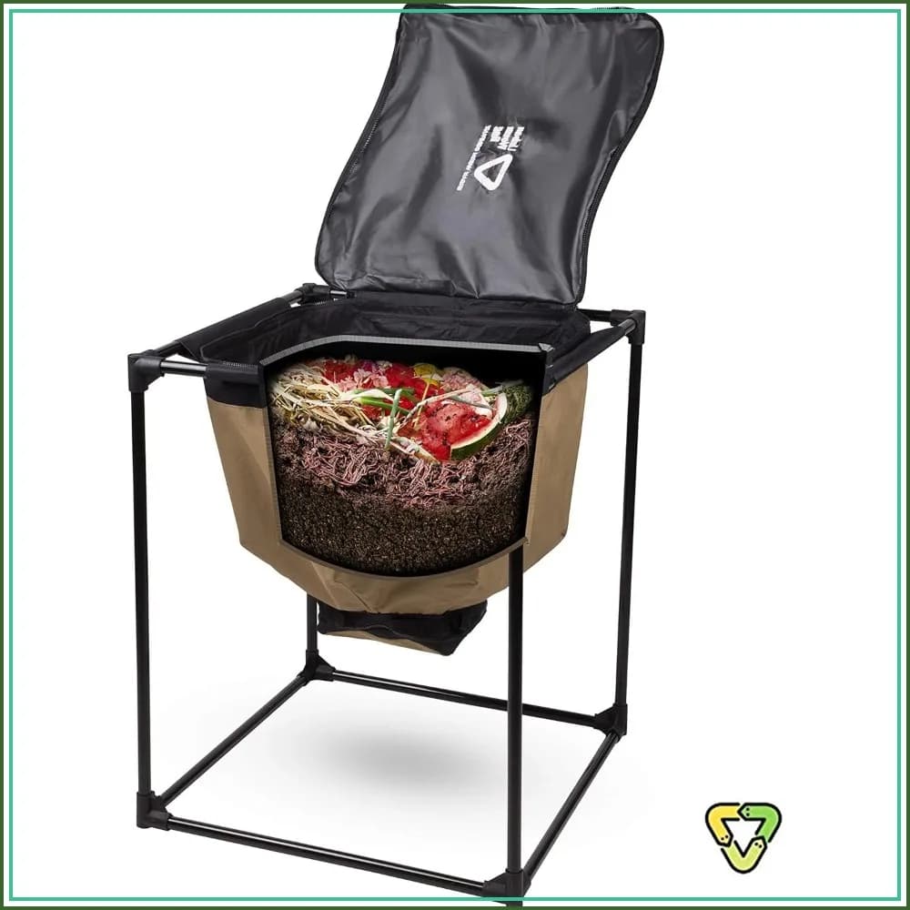 Worm Composting Bin V2 - Easy Harvest, Zipper-Free Bottom, Continuous Flow Design