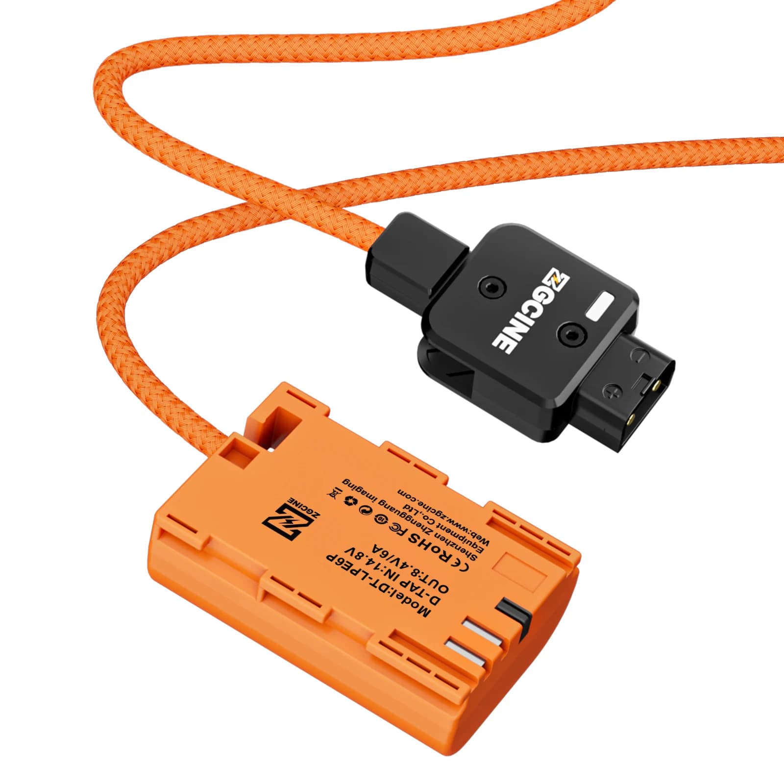 Cavo Batteria Fittizia ZGCINE D-Tap a LP-E6P e USB-C PD a LP-E6P per Canon EOS R5C R6 R 5DS 6D 7D 60D 70D R5 Mark II R6 Mark III