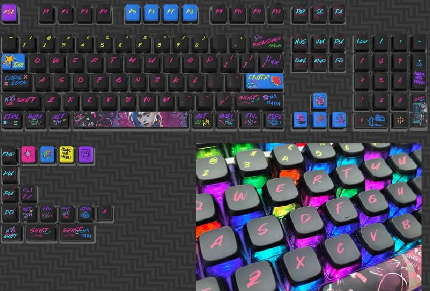 Set di copritasti Pudding con profilo OEM, 122 tasti al 100%, copritasti luminosi in materiale PBT spesso per tastiera meccanica RGB