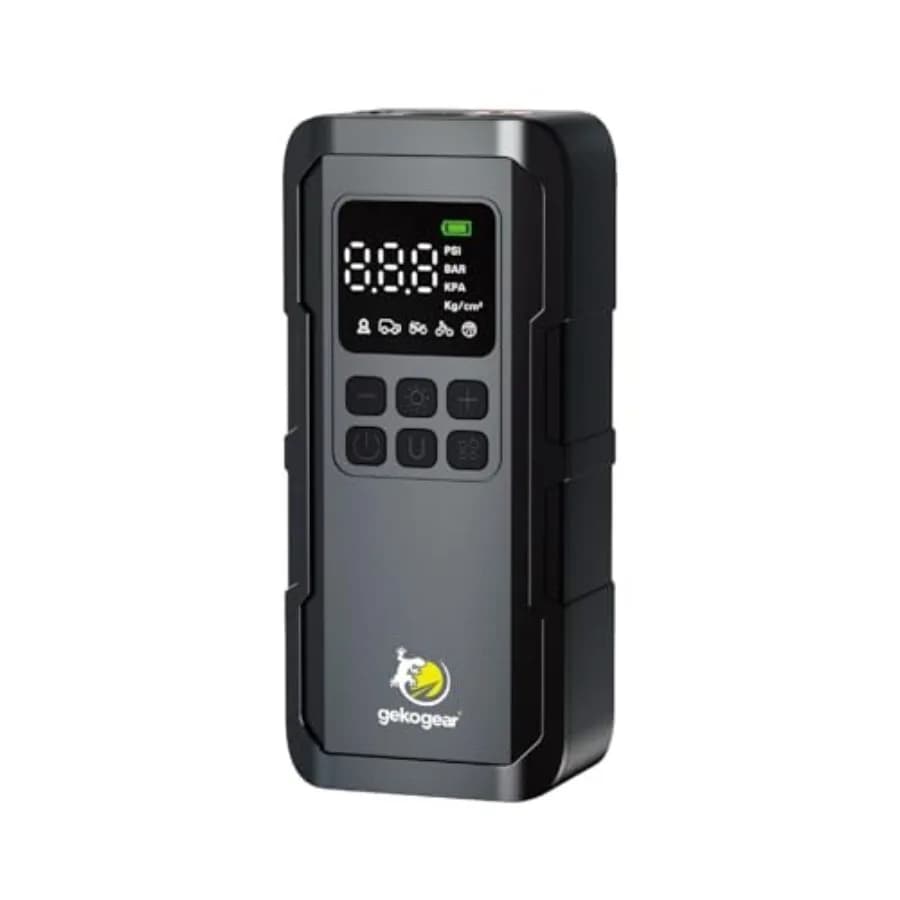 Compressore d'aria portatile per gonfiaggio pneumatici con uscita ad alta pressione 150PSI Display digitale LCD accurato della pressione 5 prese