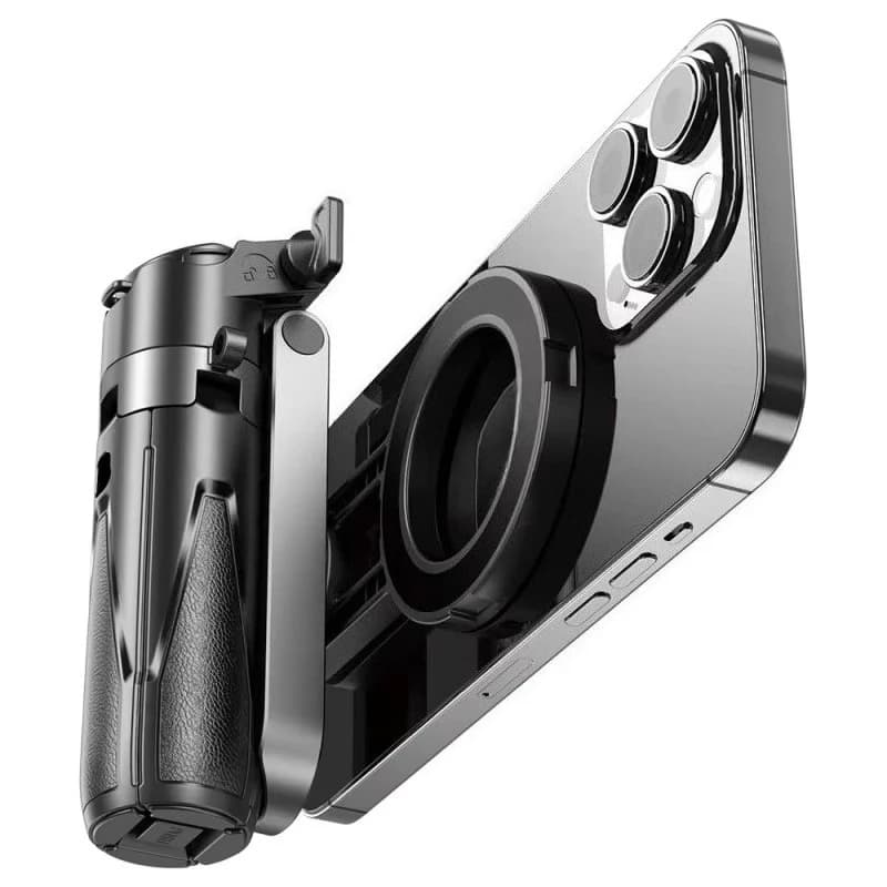 Mini Bastone Selfie Magnetico con Telecomando Bluetooth per iPhone e Android, Compatibile con Magsafe, Monopiede da Viaggio e Stabilizzatore per Cellulare