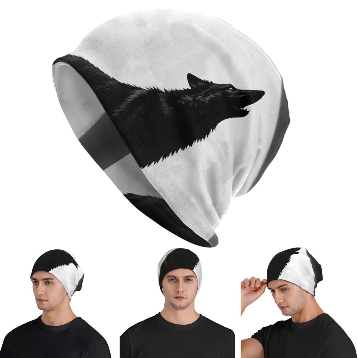 Animal Wolf Men Women Adult Beanies Caps Knitted Bonnet Hat Warm Hip Hop Autumn Winter Outdoor Skullies Hats