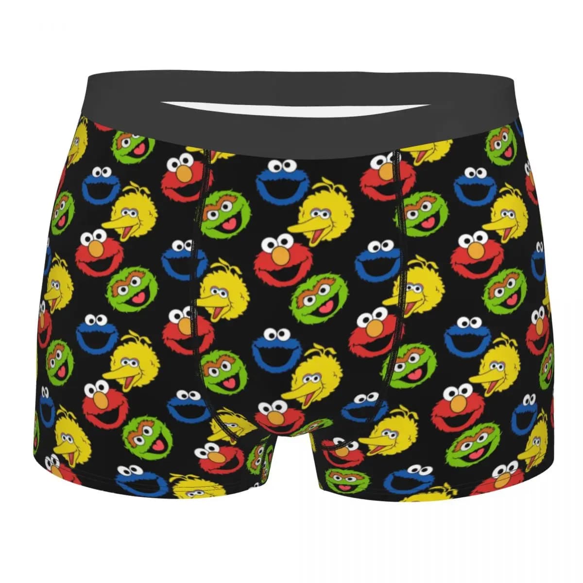 Boxer personalizzati con stampa 3D di Cookie Monster Television Programs per uomo, mutande traspiranti