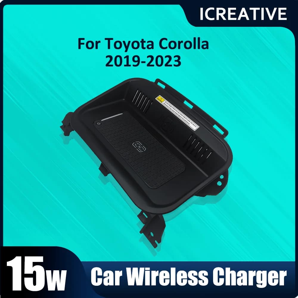 Pad di ricarica Wireless per auto da 15W per Toyota Corolla E210 Sport Auris Hybrid 2019 2020 2021 2022 accessori per pannello caricabatterie rapido per telefono