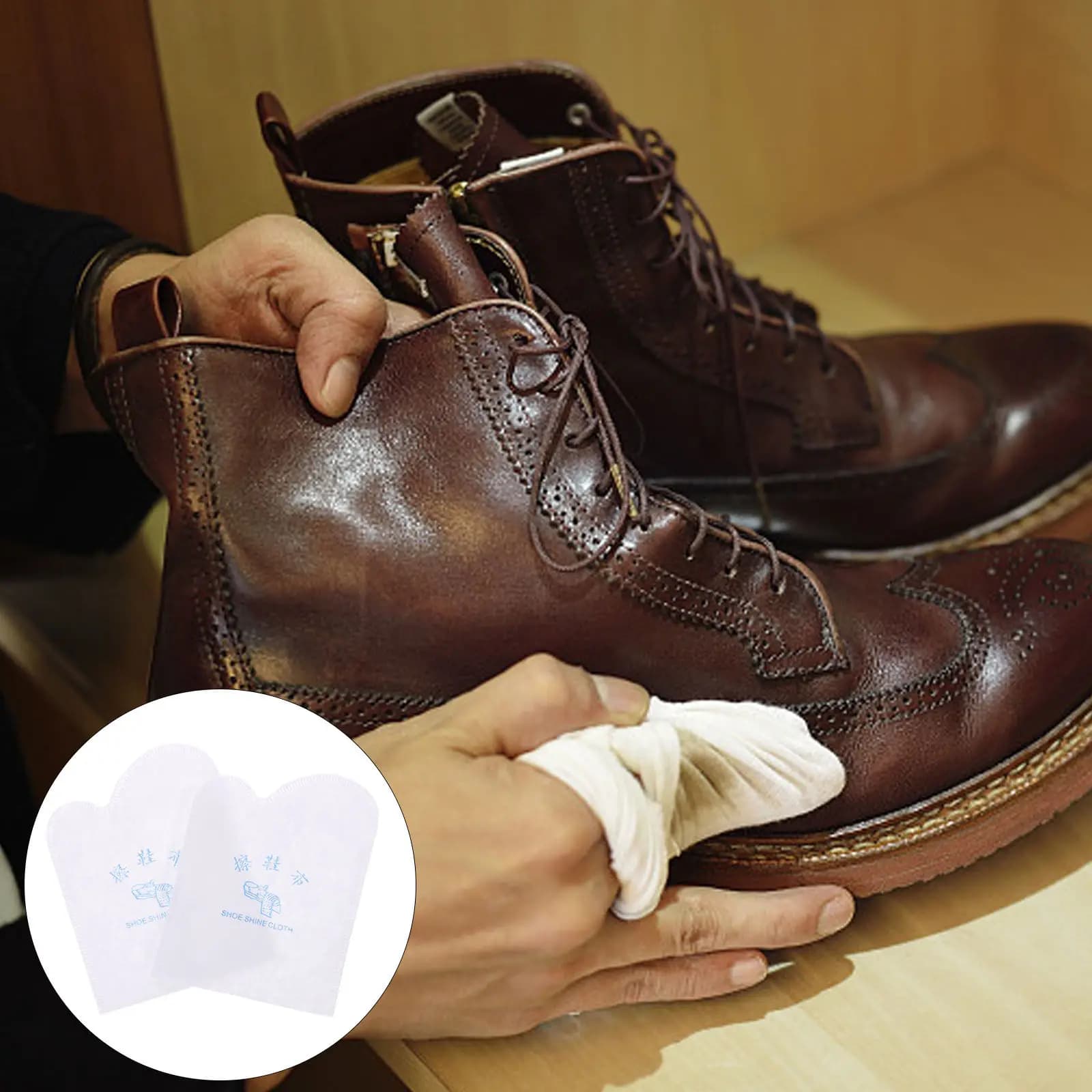 20 Pezzi Panni Monouso per la Pulizia delle Scarpe, con Scritta Blu, Piccole Dimensioni, in Tessuto Non Tessuto, Assorbenti, Asciugamano da Viaggio per Scarpe, per Hotel, Antipolvere
