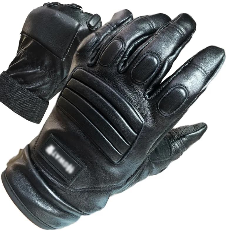 Guanti tattici in pelle pelle di pecora all'aperto da uomo in moto da corsa Anti-skid Combat forze speciali Off-road Long Finger