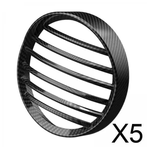 5xProtective cover for motorcycle beacon, for 14 cm round beacon, with durable weave pattern