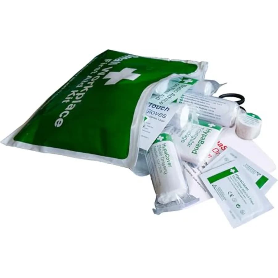 Kit di Pronto Soccorso in Portafoglio di Vinile Conforme a BS 8599, Completamente Equipaggiato e Compatto