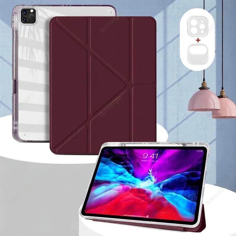 Y Fold New Case For iPad A16 11th 12th Air 5 4 Air 11 13 M4 M3 M5 Pro11 13 12.9 10th 9th 8 10.2 9.7 10.9 10.5 with Pencil Holder