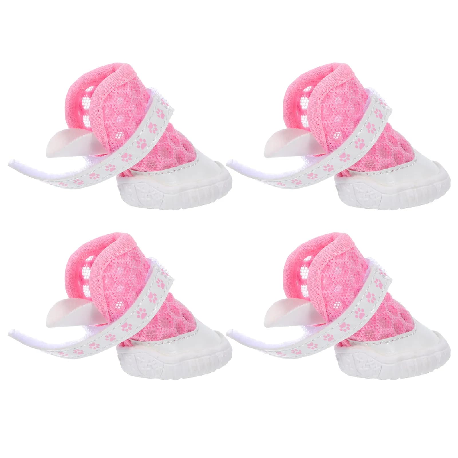 1Set Breathable Mesh Dog Shoes Paw Protectors Non Slip Outdoor Walking Summer Hiking Running Boots for Dogs Puppy Boots
