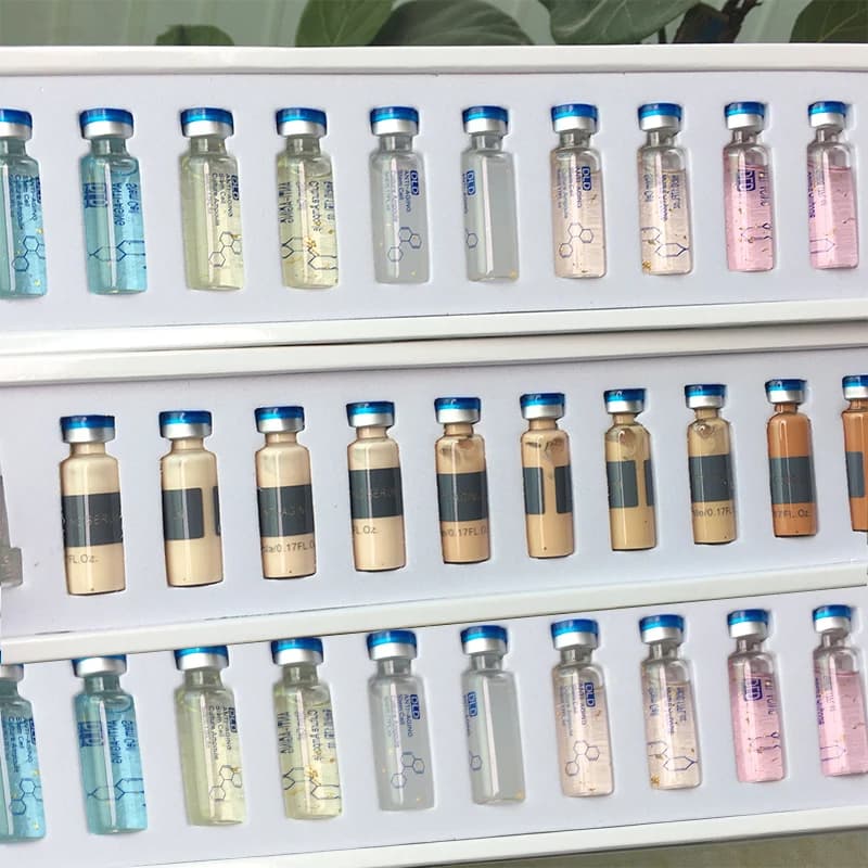 5ml Hyaluronic Acid Peptide Serum Face BB Cream Glow Ampoule Kit Niacinamide Moisturizing Skin Rejuvenation Beauty