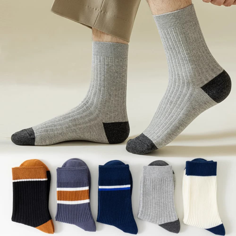 5 Pairs Casual Round Neck Women's Cartoon Socks Mid Tube Casual Men's Socks Breathable with Pattern Autum Winter Socks