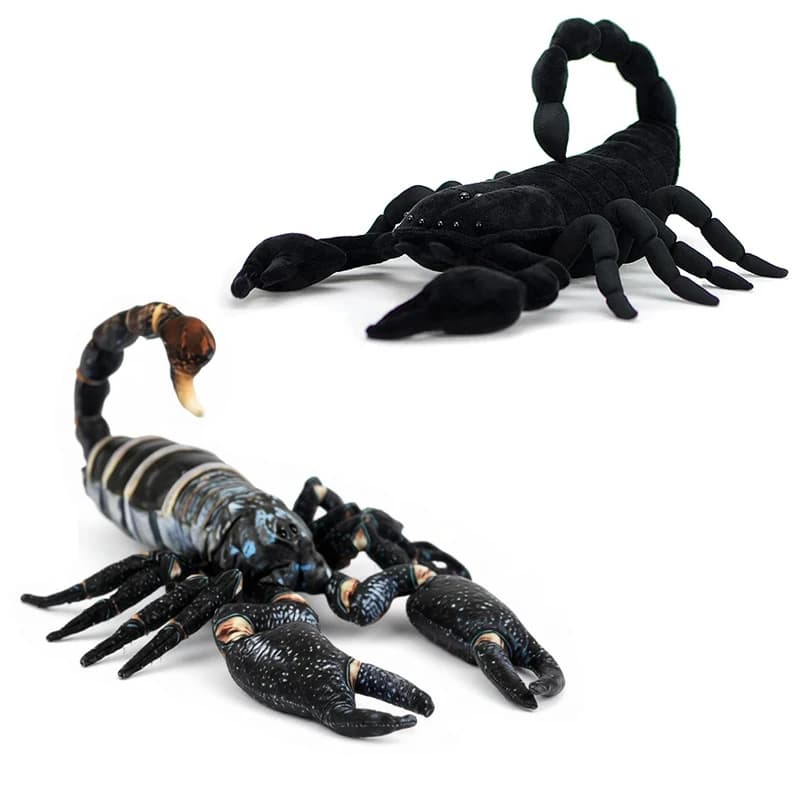 Ryukyu Island Scorpion Emperor Black Insect Wild Nature Zoo Model Pandinus Imperator Plush Toy Stuffed Doll Gift