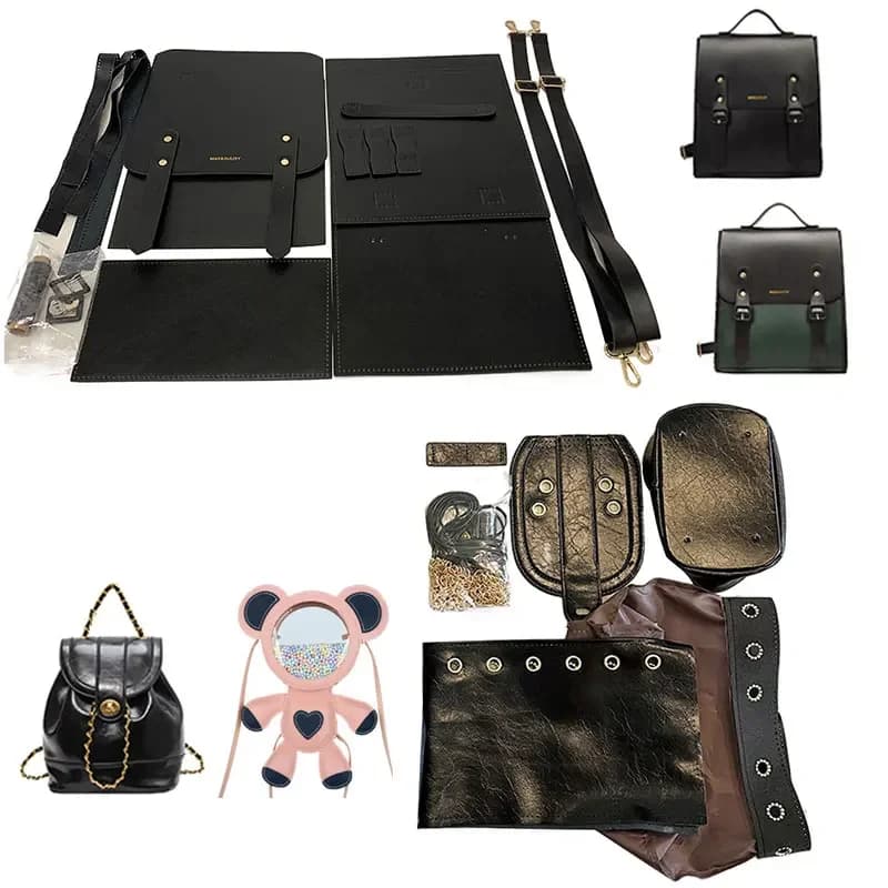 Nuovo Set di borse da scuola fatte a mano cuciture a mano Kit di zaini fai da te in pelle materiale da cucito per accessori per borse a mano
